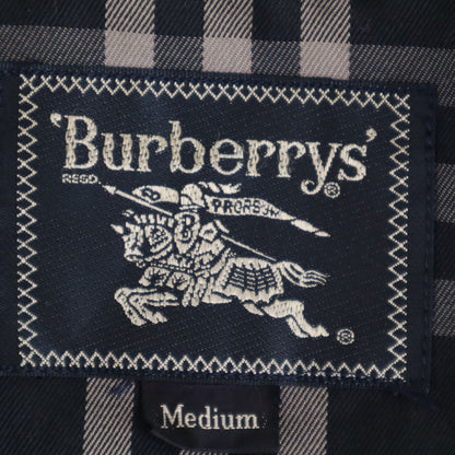 Burberrys 90s Vintage Long Coat with Down Liner Navy Size M