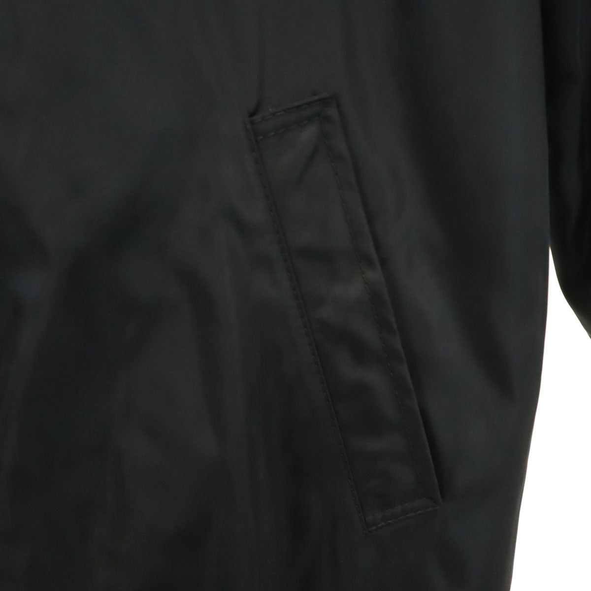 PRADA Italian Lined Stand Collar Coat Black Size L