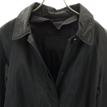 PRADA Italian Lined Stand Collar Coat Black Size L