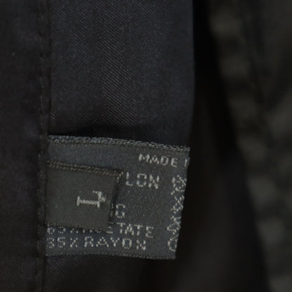 PRADA Italian Lined Stand Collar Coat Black Size L