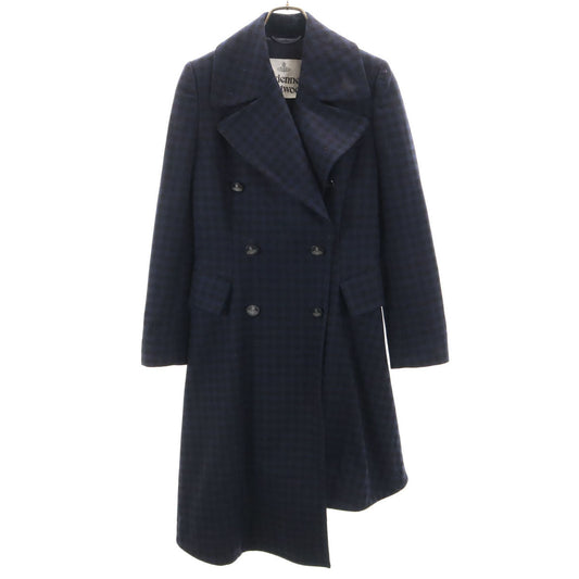 Vivienne Westwood Asymmetric Check Wool Coat Size 38
