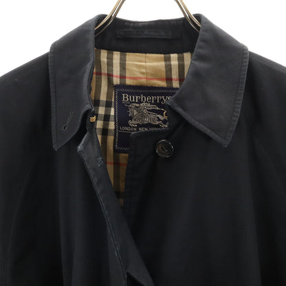 Burberrys 90s Vintage Black Balmacaan Coat