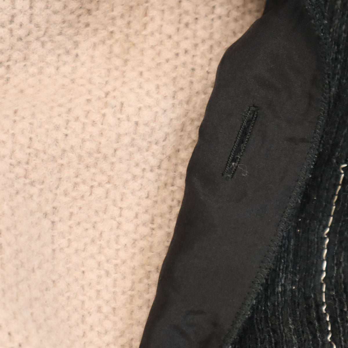 CHANEL Layered Long Coat Charcoal Black Size 40