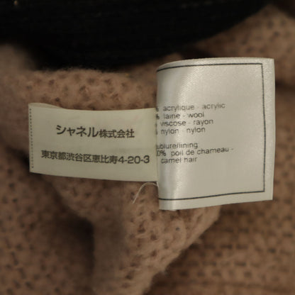 CHANEL Layered Long Coat Charcoal Black Size 40