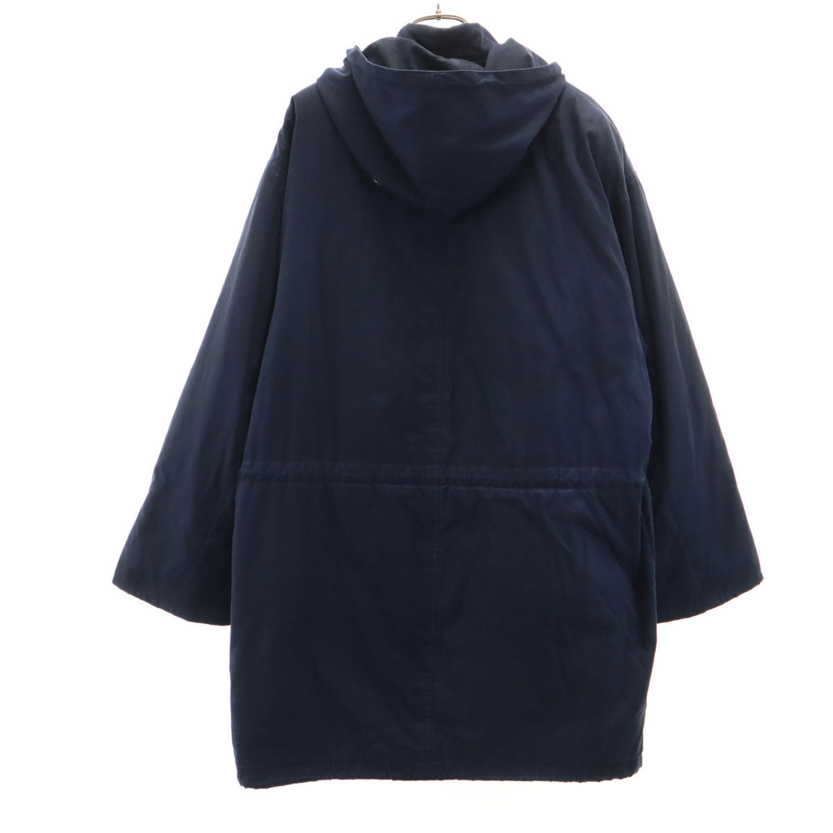 Burberrys 90s Vintage Hooded Coat with Liner Navy