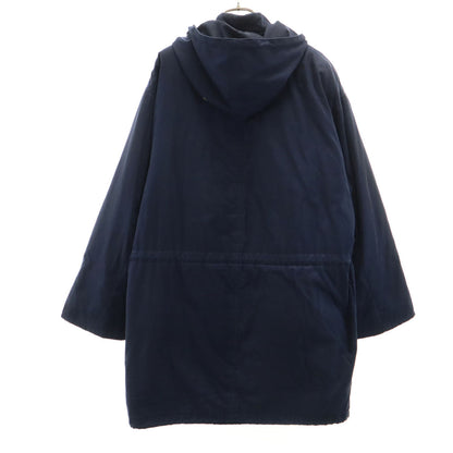 Burberrys 90s Vintage Hooded Coat with Liner Navy