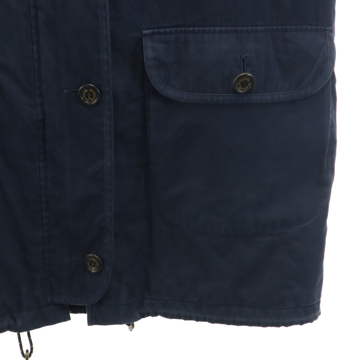 Burberrys 90s Vintage Hooded Coat with Liner Navy
