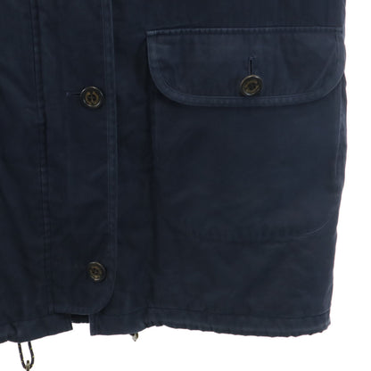Burberrys 90s Vintage Hooded Coat with Liner Navy