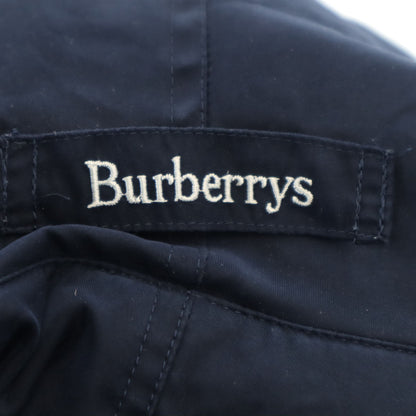 Burberrys 90s Vintage Hooded Coat with Liner Navy