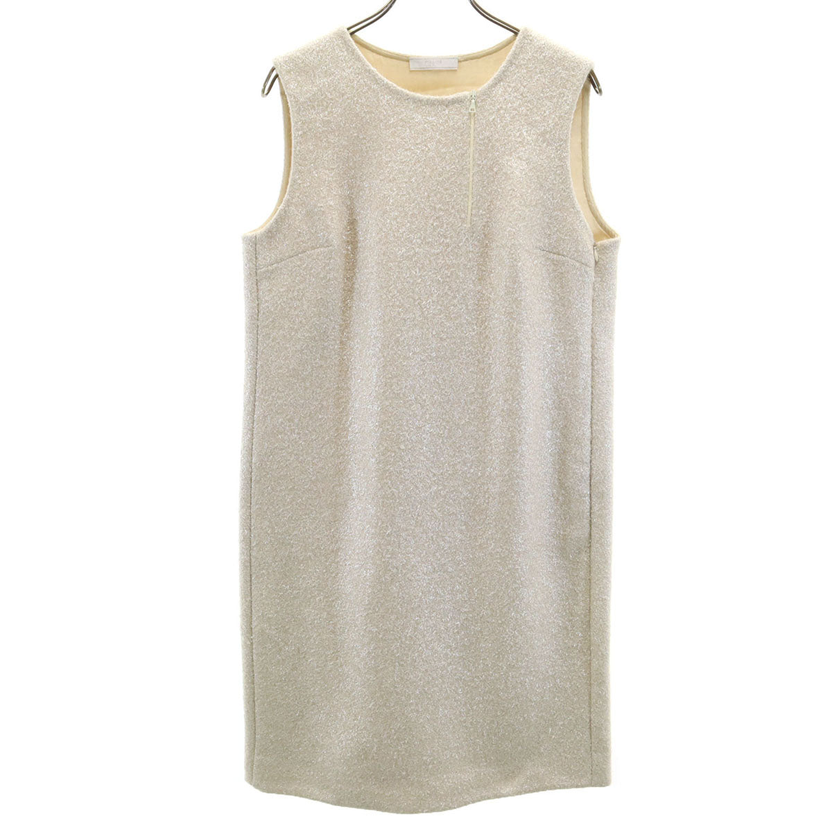 PRADA Sleeveless Midi Dress Ivory Size 42
