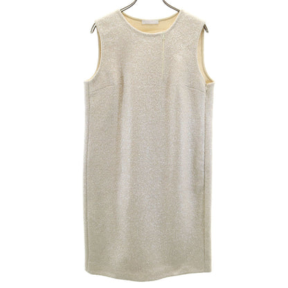 PRADA Sleeveless Midi Dress Ivory Size 42