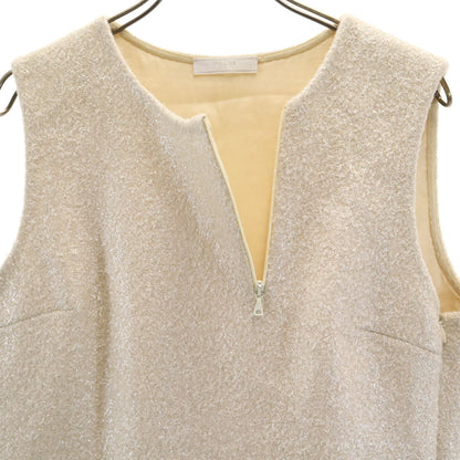 PRADA Sleeveless Midi Dress Ivory Size 42