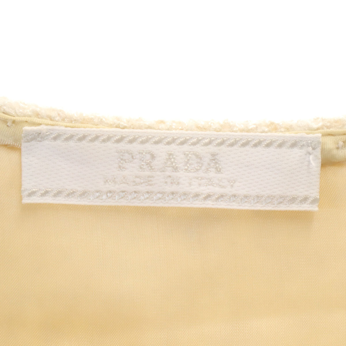 PRADA Sleeveless Midi Dress Ivory Size 42