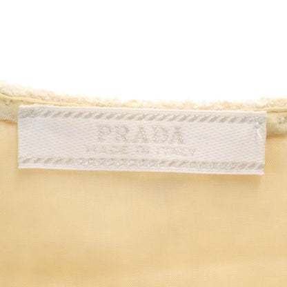 PRADA Sleeveless Midi Dress Ivory Size 42