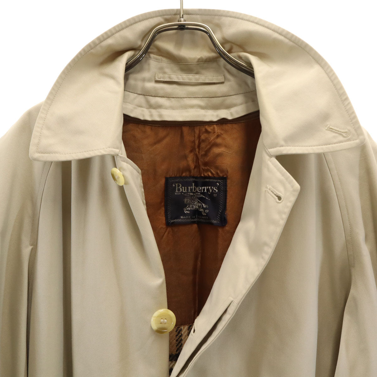 Burberrys 80s 90s UK Balmacaan Coat w/Liner Beige Size 46