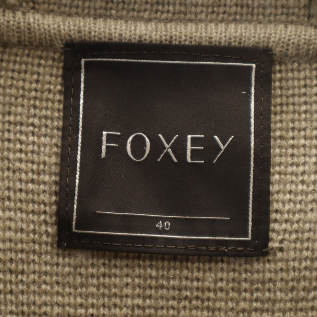 FOXEY Cashmere Knit Coat Beige Size 40