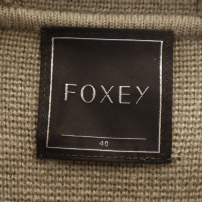 FOXEY Cashmere Knit Coat Beige Size 40