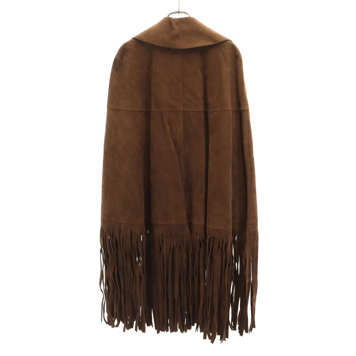 BURBERRY LONDON ENGLAND Fringe Suede Coat Brown Size S