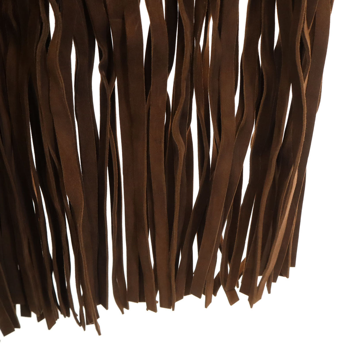 BURBERRY LONDON ENGLAND Fringe Suede Coat Brown Size S