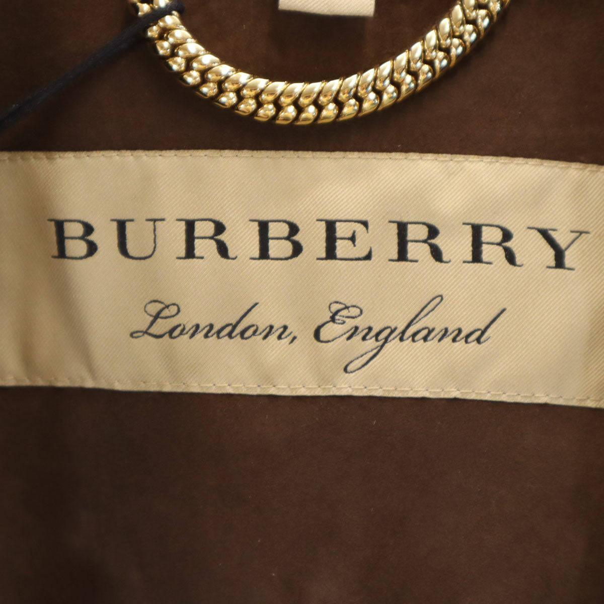 BURBERRY LONDON ENGLAND Fringe Suede Coat Brown Size S