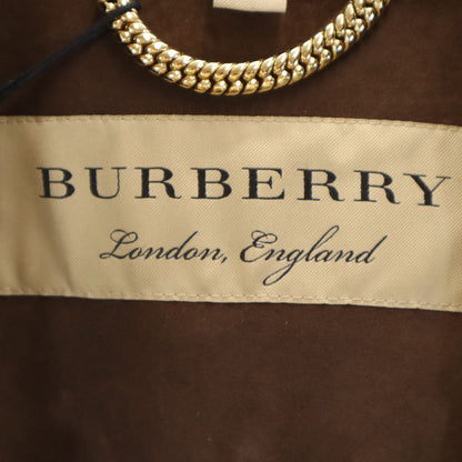 BURBERRY LONDON ENGLAND Fringe Suede Coat Brown Size S