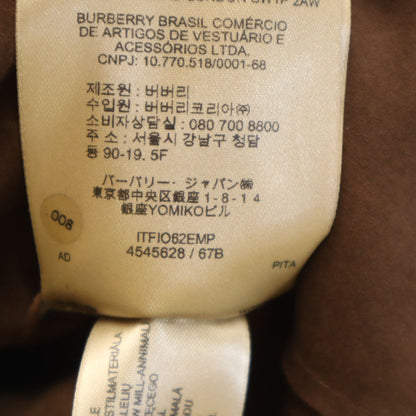 BURBERRY LONDON ENGLAND Fringe Suede Coat Brown Size S