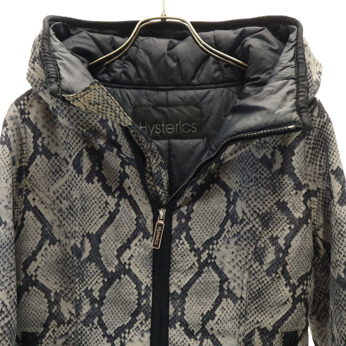 HYSTERICS Pattern Padded Coat Gray Size F