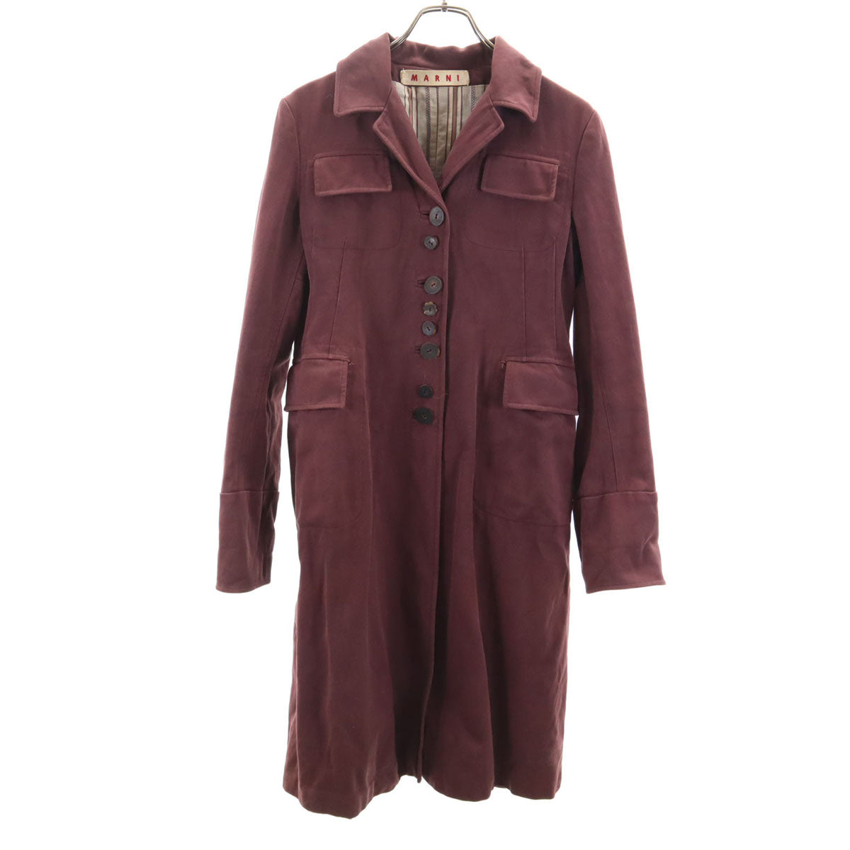 MARNI Long Coat Purple Size 42