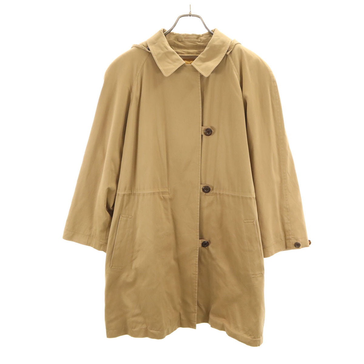 Burberrys 90s Vintage Hooded Coat w/ Liner Beige Size 9AR