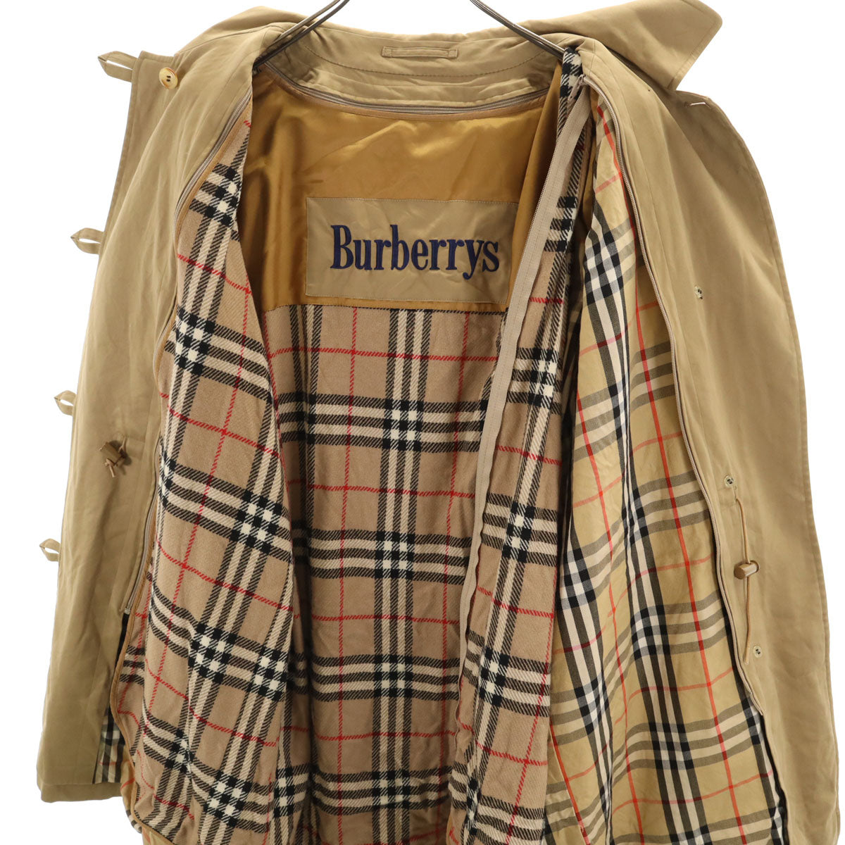 Burberrys 90s Vintage Hooded Coat w/ Liner Beige Size 9AR