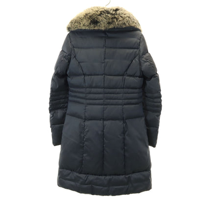 HETREGO Down Coat with Fox Fur Charcoal Size 40
