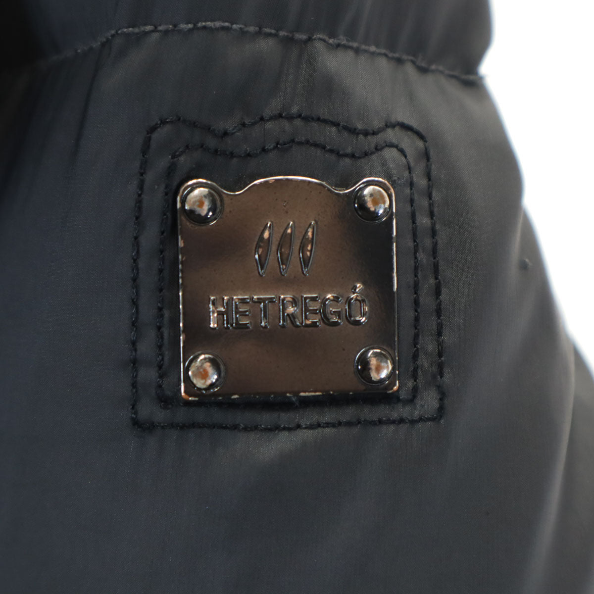 HETREGO Down Coat with Fox Fur Charcoal Size 40