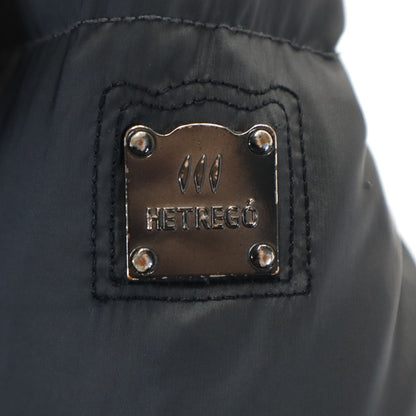 HETREGO Down Coat with Fox Fur Charcoal Size 40