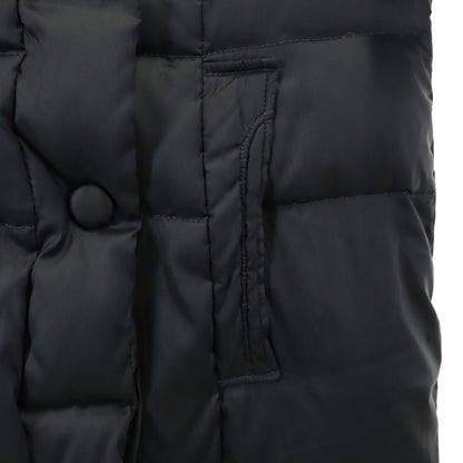 HETREGO Down Coat with Fox Fur Charcoal Size 40