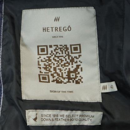 HETREGO Down Coat with Fox Fur Charcoal Size 40