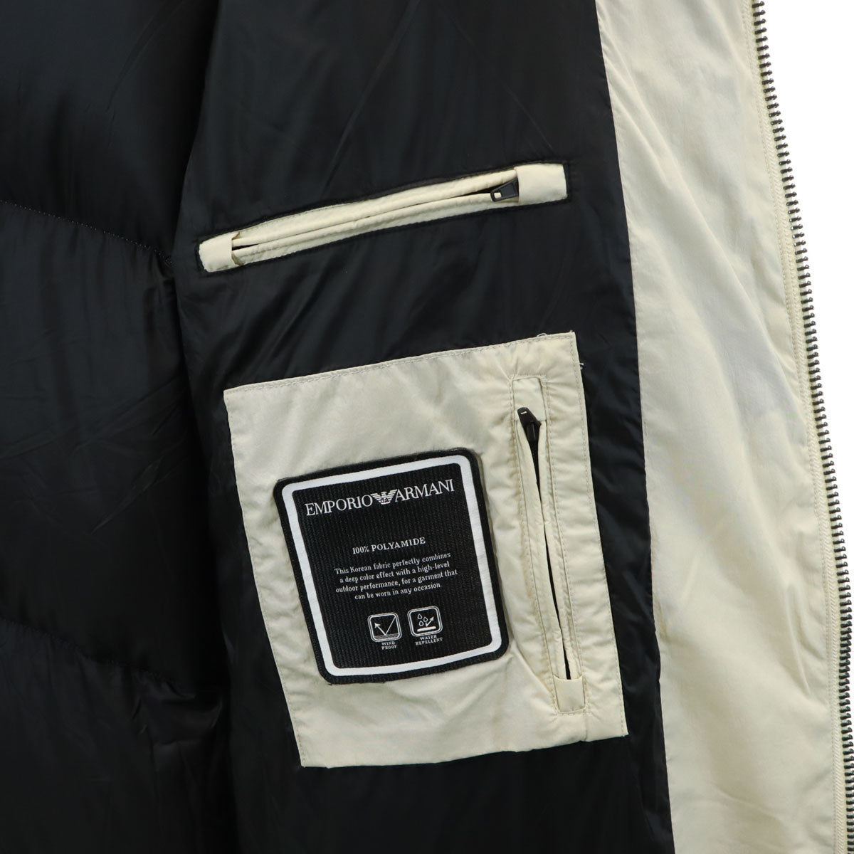 Emporio Armani Down Coat Ivory Size 46