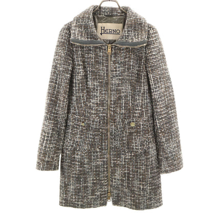 Herno Italian Tweed Lightly Padded Coat Size 40