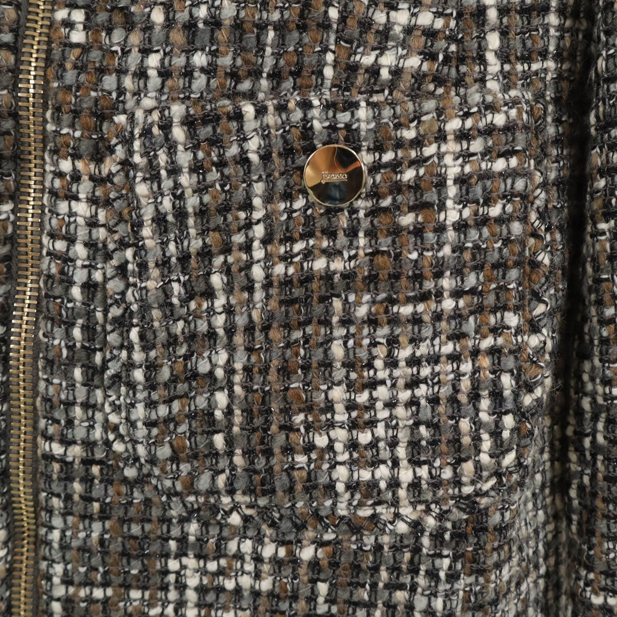 Herno Italian Tweed Lightly Padded Coat Size 40