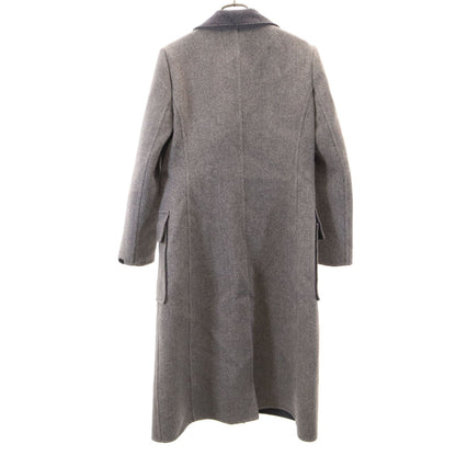 LOUIS VUITTON Double Breasted Wool Coat Gray Size 36