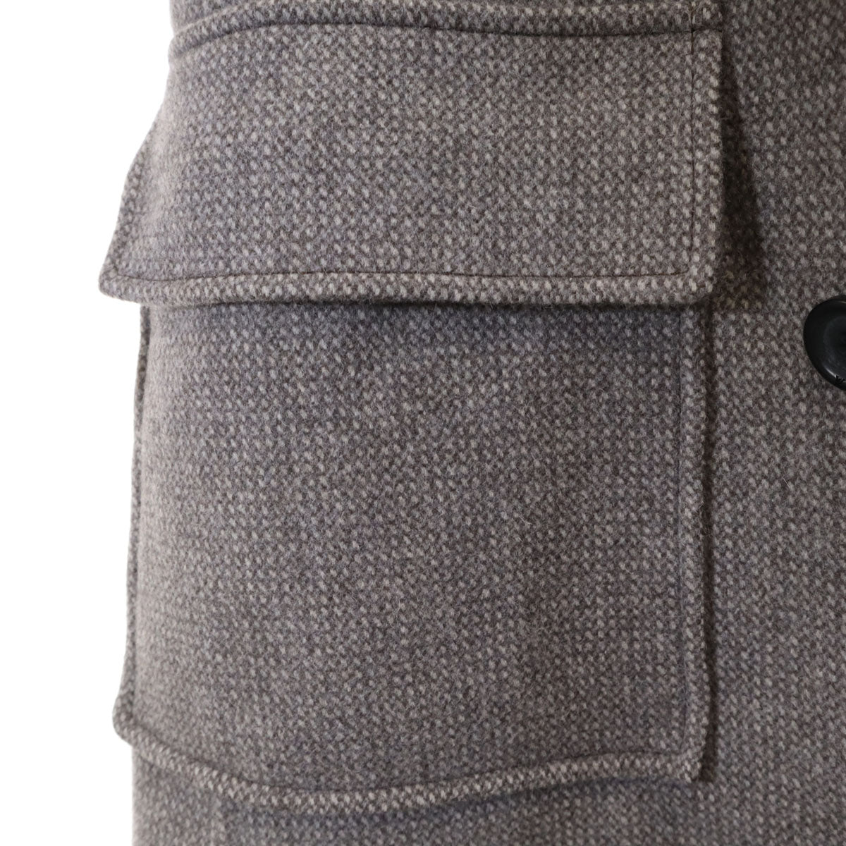 LOUIS VUITTON Double Breasted Wool Coat Gray Size 36