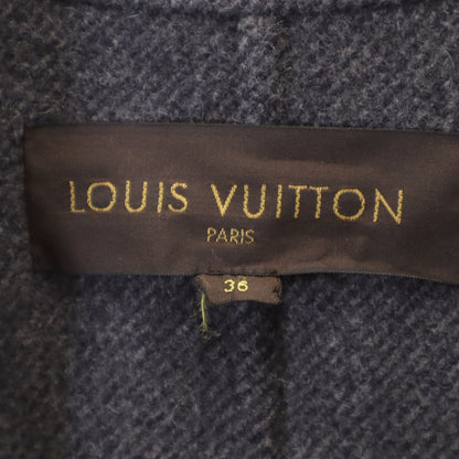 LOUIS VUITTON Double Breasted Wool Coat Gray Size 36