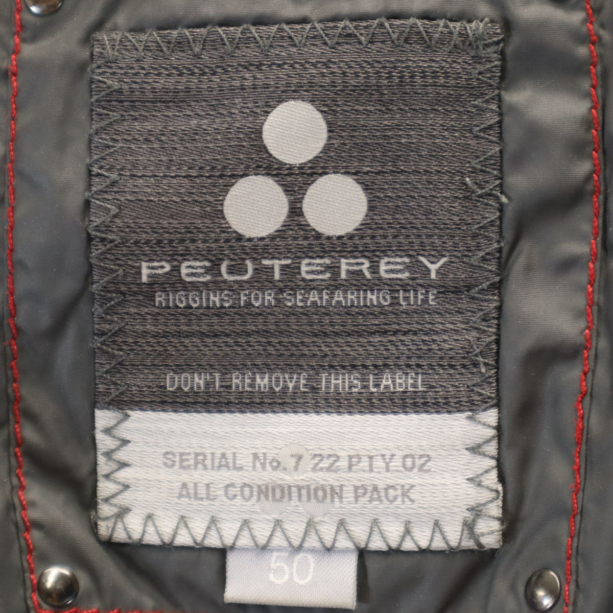 PEUTEREY Charcoal Gray Down Coat Size 50