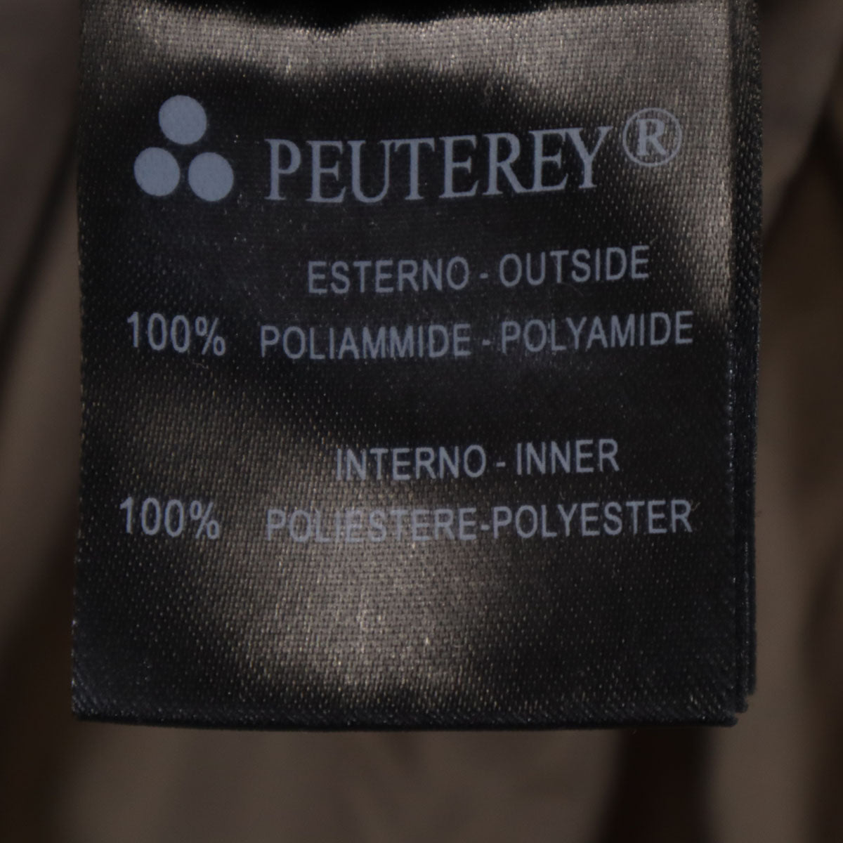 PEUTEREY Charcoal Gray Down Coat Size 50