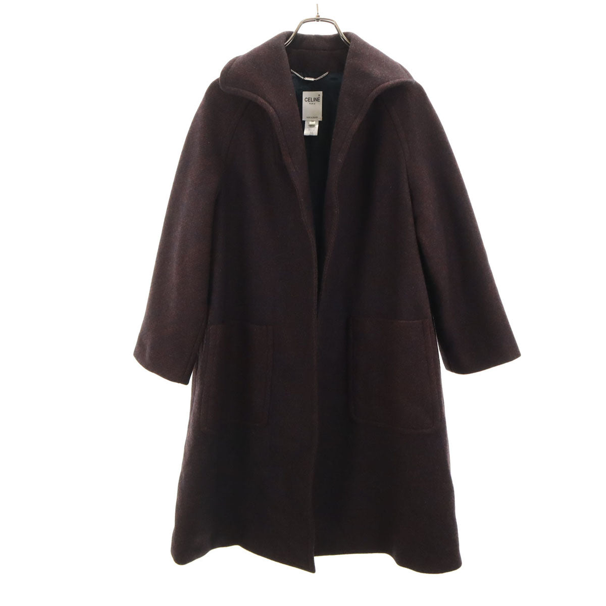 CELINE Wool Coat Brown Size 38