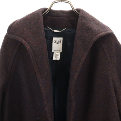 CELINE Wool Coat Brown Size 38