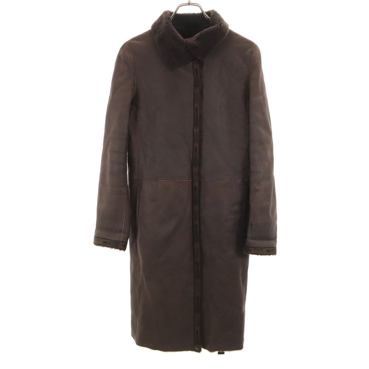FENDI Brown Shearling Coat Size 38