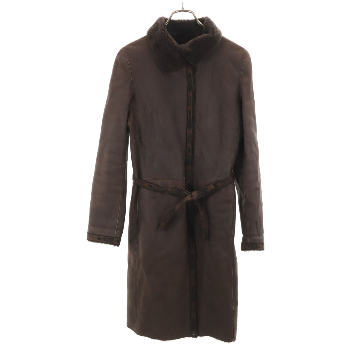 FENDI Brown Shearling Coat Size 38