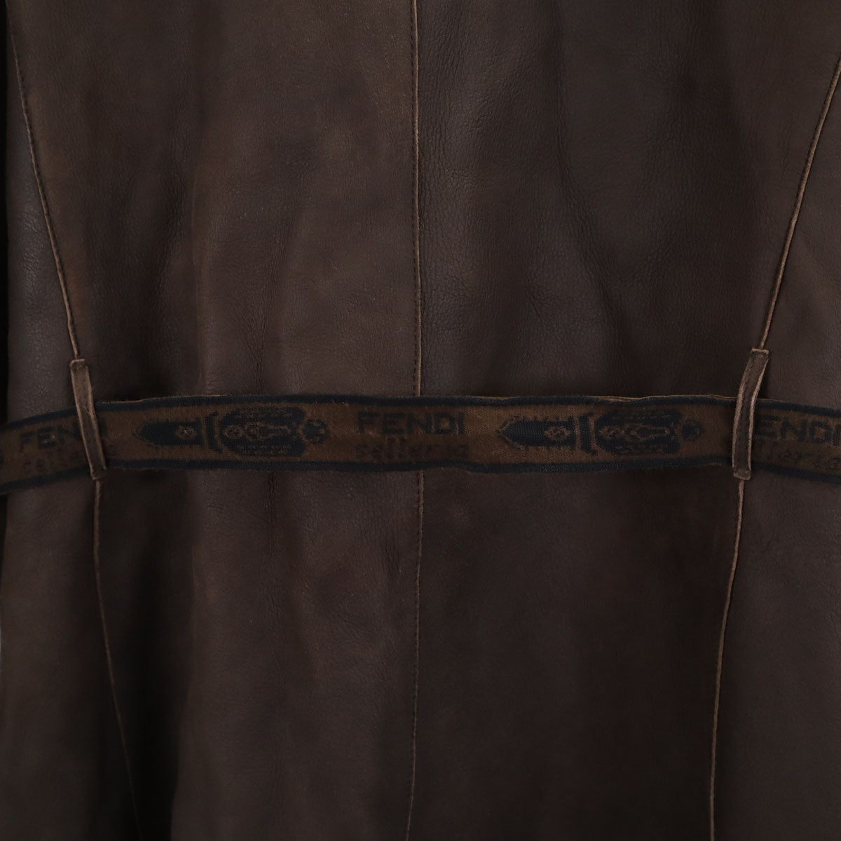 FENDI Brown Shearling Coat Size 38