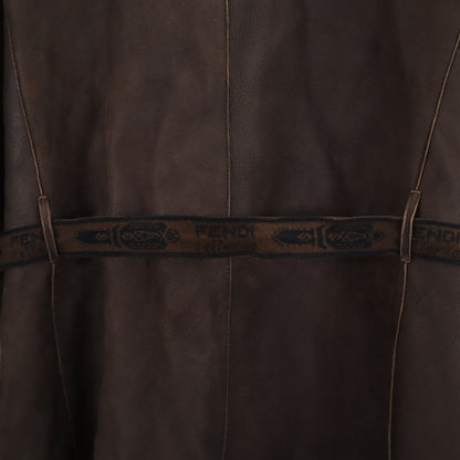 FENDI Brown Shearling Coat Size 38