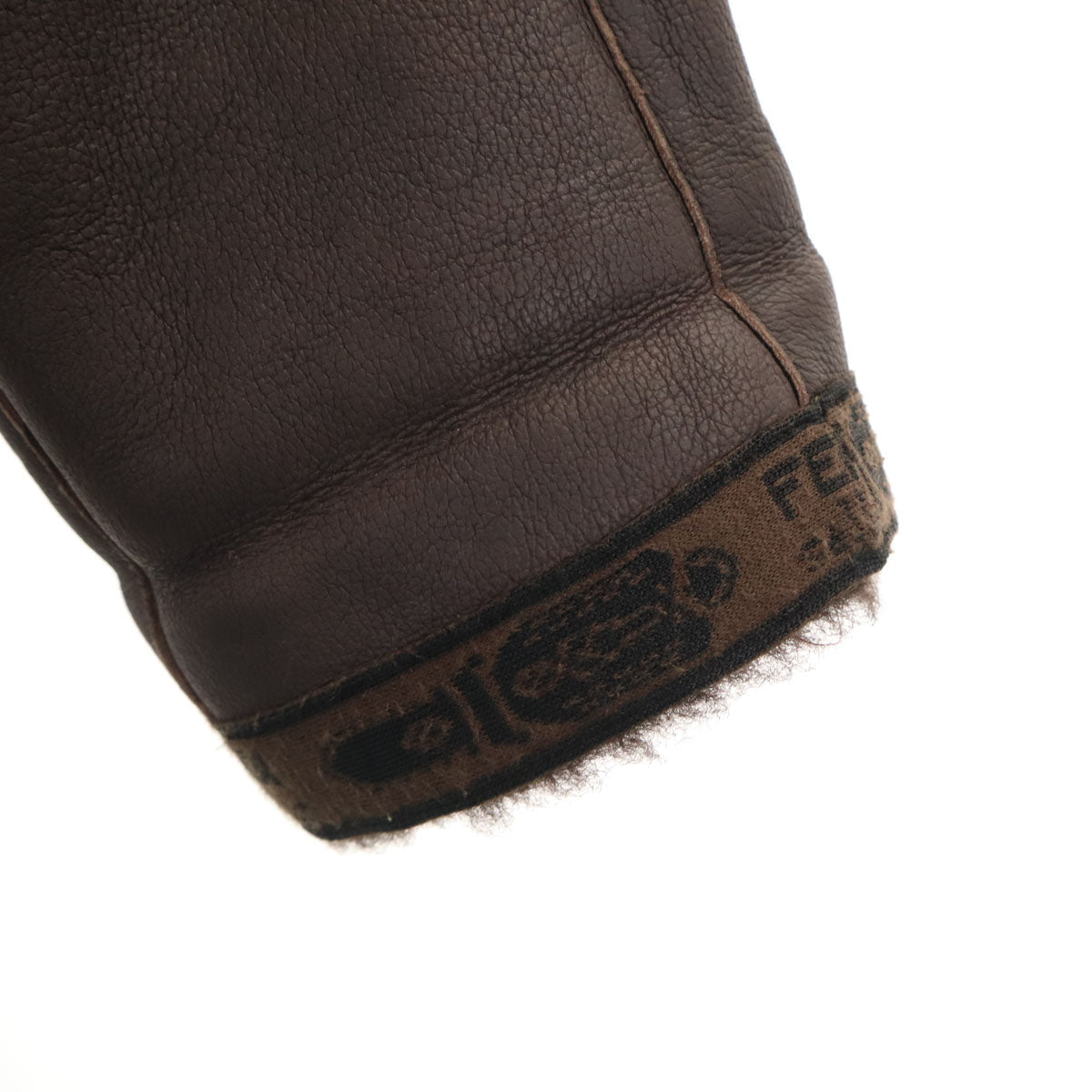 FENDI Brown Shearling Coat Size 38